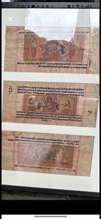 Deux beaux tableau avec ancien parchemin indien, Timbres & Monnaies, Billets de banque | Asie, Enlèvement ou Envoi