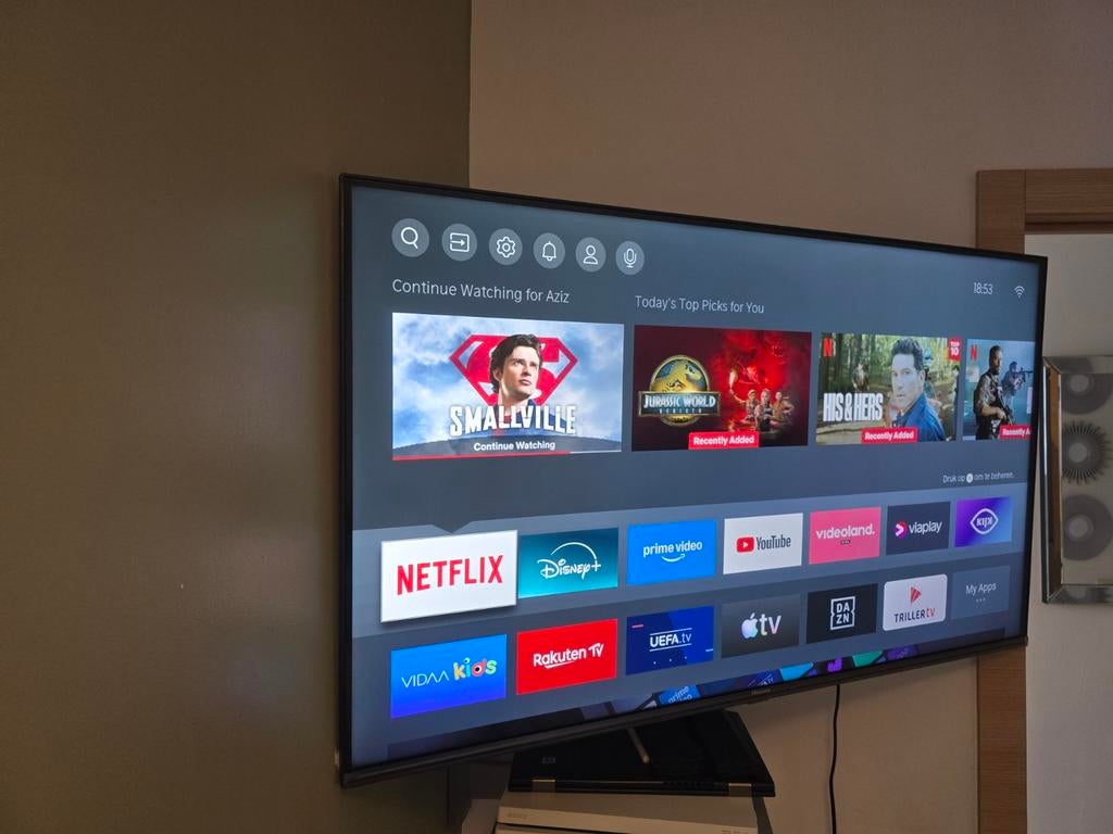 Téléviseur intelligent 4K Hisense 43" à l'état neuf avec sup, TV, Hi-fi & Vidéo, Enlèvement ou Envoi, Comme neuf, Smart TV