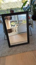 Spiegel 72cm breed en 102cm hoog - zwarte vintage omlijsting, Huis en Inrichting, Woonaccessoires | Spiegels, Ophalen, 100 tot 150 cm