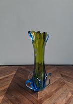 Murano vaas groen blauw, Ophalen of Verzenden