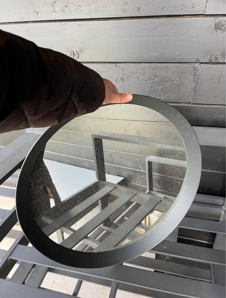 Ikea langespund spiegel, Huis en Inrichting, Woonaccessoires | Spiegels, Ophalen, Zo goed als nieuw