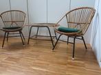 Ensemble de chaises en rotin Rohe Noordwolde + table des, Enlèvement, Utilisé, Rotin, Chaise