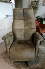 Degelijke olijfgroene relaxzetel., Huis en Inrichting, Ophalen