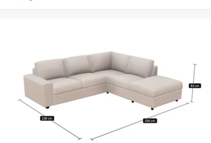 VIMLE IKEA 4-zit zetel L-vorm met bergruimte, Huis en Inrichting, Ophalen, Zo goed als nieuw