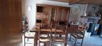 Complete eiken eetkamer, Huis en Inrichting, Complete eetkamers, Ophalen, Gebruikt, Klassiek, 6 tot 8 stoelen