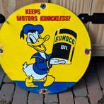 sunoco oil Donald duck emaille reclamebord, Verzamelen, Ophalen of Verzenden, Reclamebord