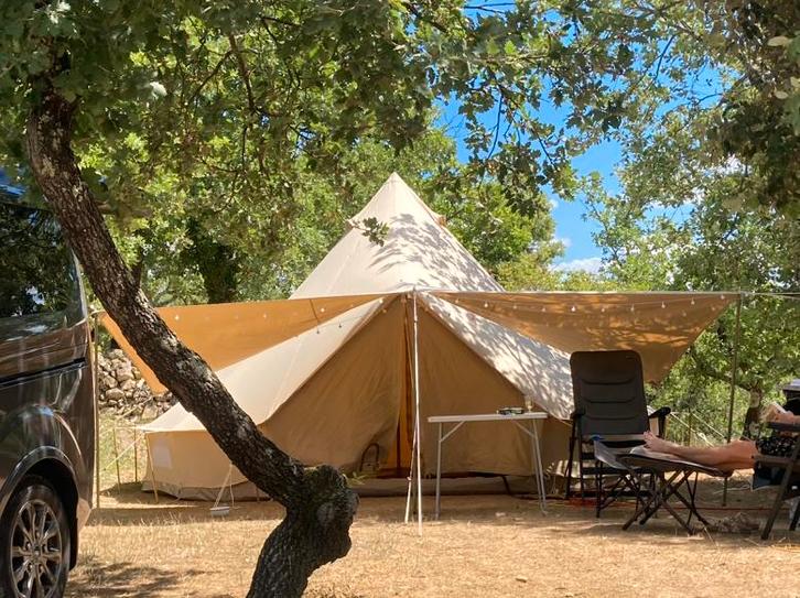 Camping en tente élégant, Caravanes & Camping, Tentes, Plus de 6, Comme neuf, Enlèvement