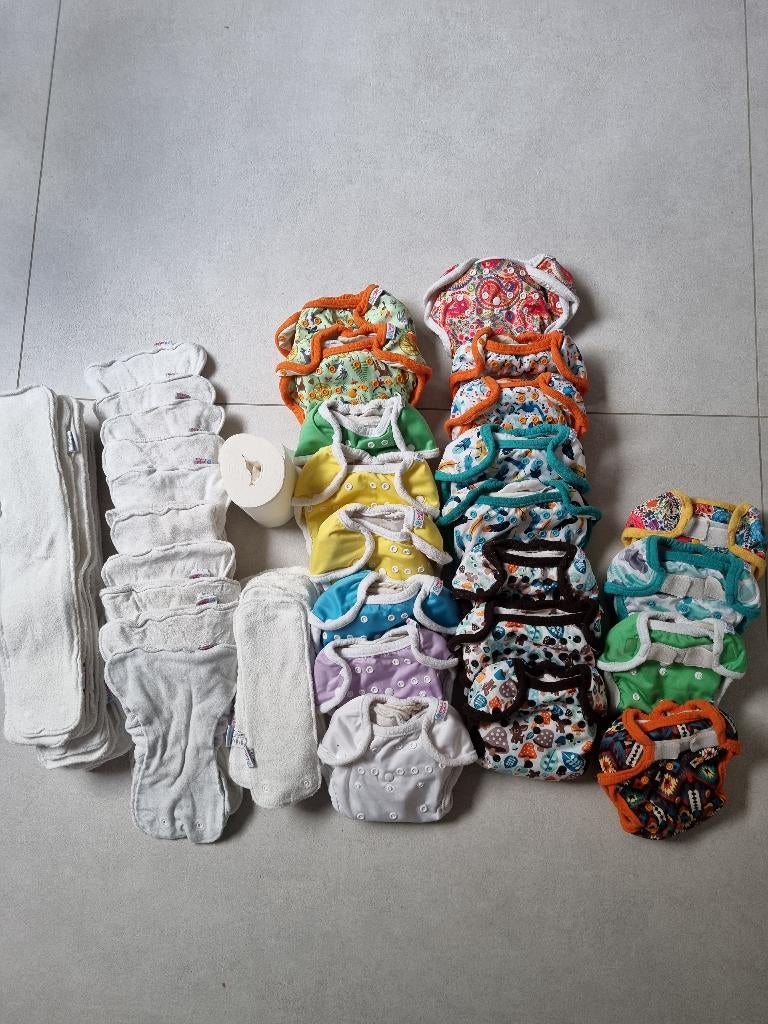 Groot pakket wasbare luiers en benodigdheden, Ophalen, Gebruikt, Overige typen, Overige merken