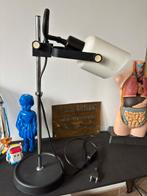 lampe de bureau vintage réglable chrome noir et blanc, Enlèvement ou Envoi, Comme neuf, Métal, Moins de 50 cm