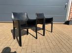 2x Cassina Cab 413 Mario Bellini met armleuningn zwart leder, Ophalen of Verzenden, B&b italia sede artifort knoll togo mah jong edra vitra leolux