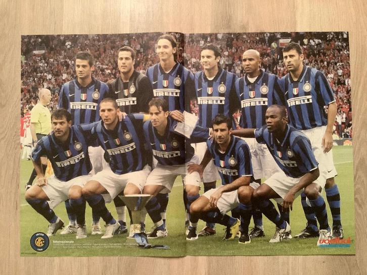 Posters Inter Milaan Begin Jaren 2000, Verzamelen, Sportartikelen en Voetbal, Zo goed als nieuw, Poster, Plaatje of Sticker, Ophalen of Verzenden
