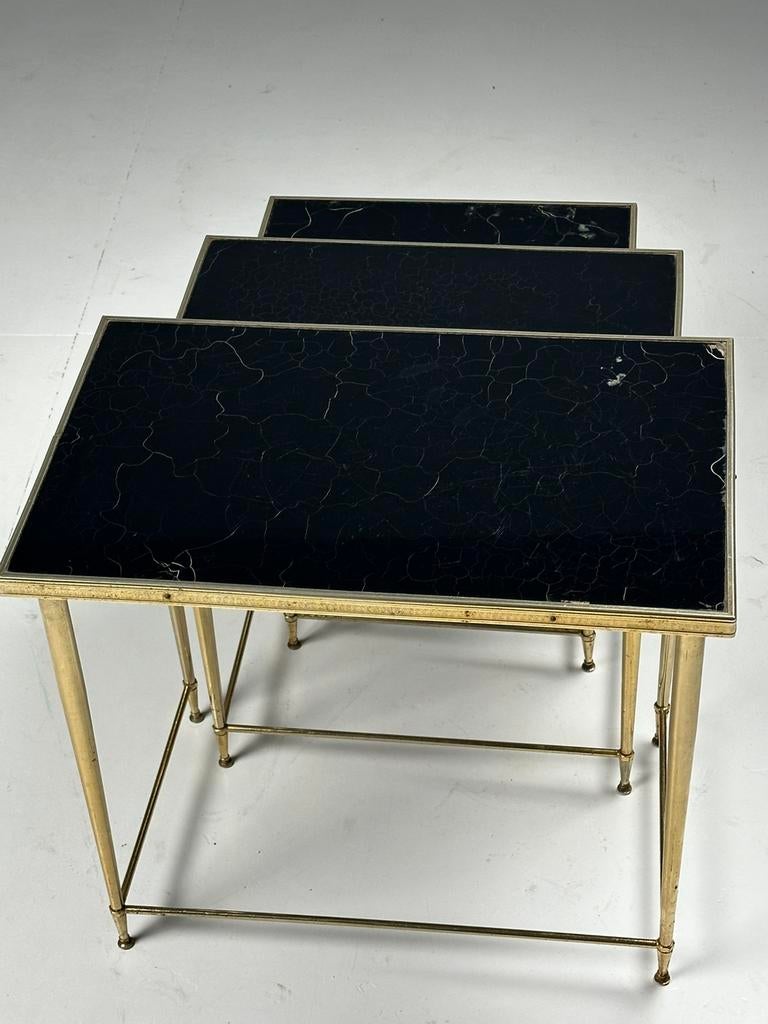 Set van drie vintage bijzettafels, Frankrijk midden 20e eeuw, Antiek en Kunst, Antiek | Meubels | Tafels, Ophalen