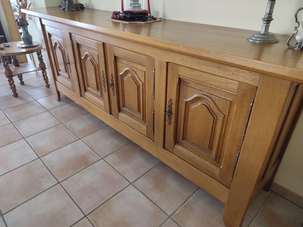 Salle à manger en chêne, Maison & Meubles, Salles à manger complètes, Enlèvement, Comme neuf, Chêne sobre, 6 à 8 chaises