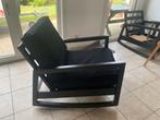 2 Zwarte lounge zetels schommelstoel ikea, 75 à 100 cm, Comme neuf, Enlèvement, 50 à 75 cm
