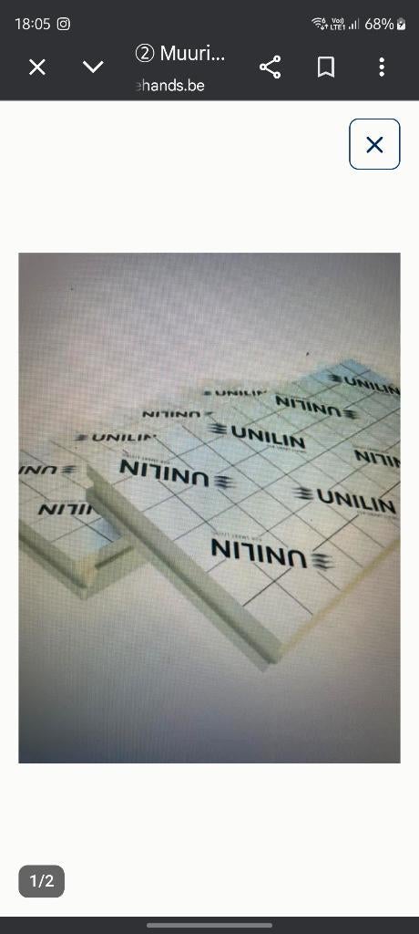 Isolatie platen UNILIN 12cm, Doe-het-zelf en Bouw, Isolatie en Afdichting, Ophalen, Dakisolatie, 12 cm of meer, Nieuw