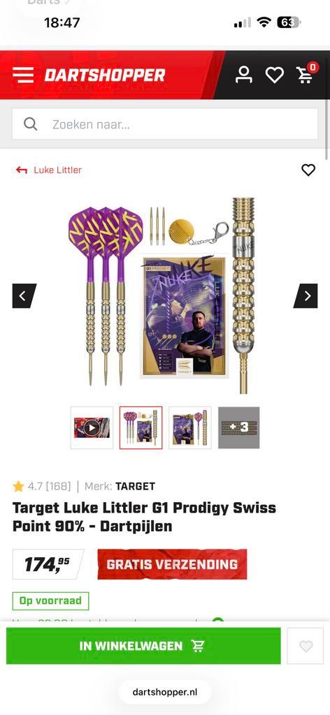 Darts + accessoires , luke littler , jonny clayton , harrows, Sport en Fitness, Darts, Zo goed als nieuw, Pijlen, Ophalen of Verzenden