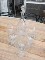 Karaf en 6 glazen gemerkt val Saint lambert, Ophalen