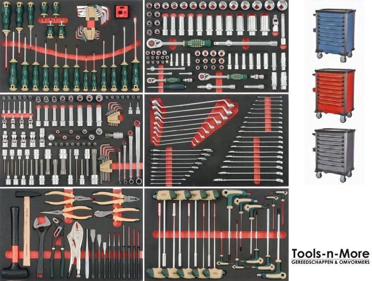 Force Gereedschapswagen 308 delig FOAM Zwart, Blauw of Rood, Autos : Divers, Outils de voiture, Neuf, Enlèvement ou Envoi