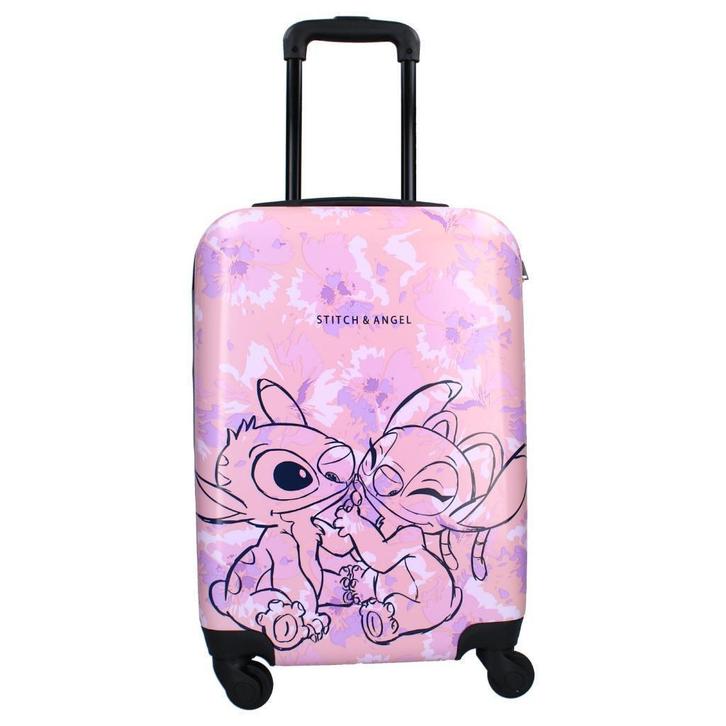 Stitch en Angel Trolley Koffer ABS - Gratis Verzending, Handtassen en Accessoires, Koffers, Nieuw, Hard kunststof, Minder dan 50 cm