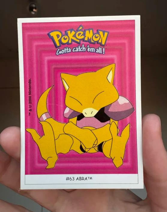 Abra Dunkin Boomer Sticker 2000 nintendo Pokémon, Enlèvement ou Envoi, Comme neuf, Cartes en vrac