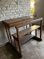 Authentieke houten schoolbank uit vorige eeuw, Huis en Inrichting, Ophalen, Zo goed als nieuw