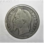 Zilveren munt Frankrijk 2 frank 1868 A Napoleon, Frankrijk, Zilver, Ophalen of Verzenden, Losse munt