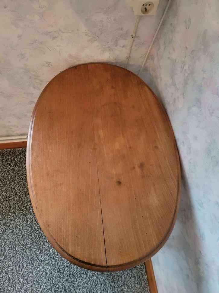 Table en hêtre, Maison & Meubles, Tables | Tables d'appoint, Utilisé, Ovale, 45 à 60 cm, 55 à 75 cm, Bois, Enlèvement ou Envoi