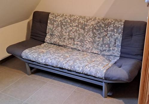 slaapzetel met camouflagepatroon, Huis en Inrichting, Slaapkamer | Slaapbanken, Gebruikt, 120 cm, 200 cm, Twijfelaar, Grijs, Overige kleuren
