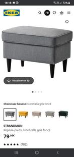 Un repose pied gris ikea, Maison & Meubles, Enlèvement, Comme neuf