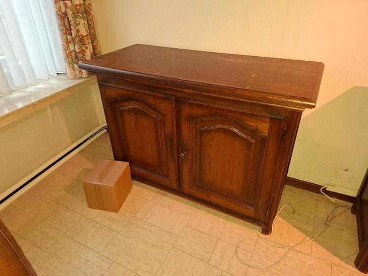 Complete massieve eikenhouten eetplaats, Huis en Inrichting, Complete eetkamers, Gebruikt, Ophalen