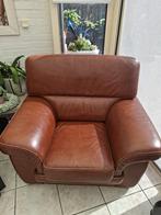 Lederen fauteuil eenzit, Huis en Inrichting, Fauteuils, Ophalen, Gebruikt, 75 tot 100 cm, Leer