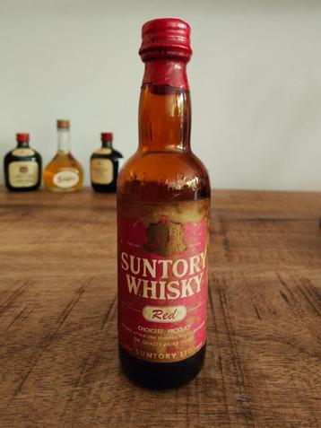 Suntory Red Ronde Fles 50ml Miniatuur (1979)Extremely Rare!