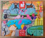Janod voelpuzzel dierentuin 20 stuks met poster, Ophalen, Gebruikt