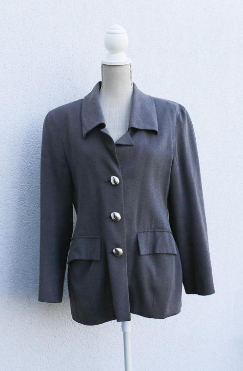 Mooie vintage blazer Histoire de Femmes T42, Kleding | Dames, Jasjes, Kostuums en Pakken, Maat 42/44 (L), Grijs, Ophalen of Verzenden