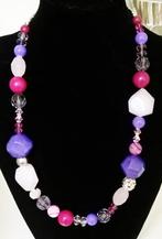 Te koop: Nieuw! Unieke, mooie lila halsketting, Ophalen, Nieuw, Paars, Overige materialen