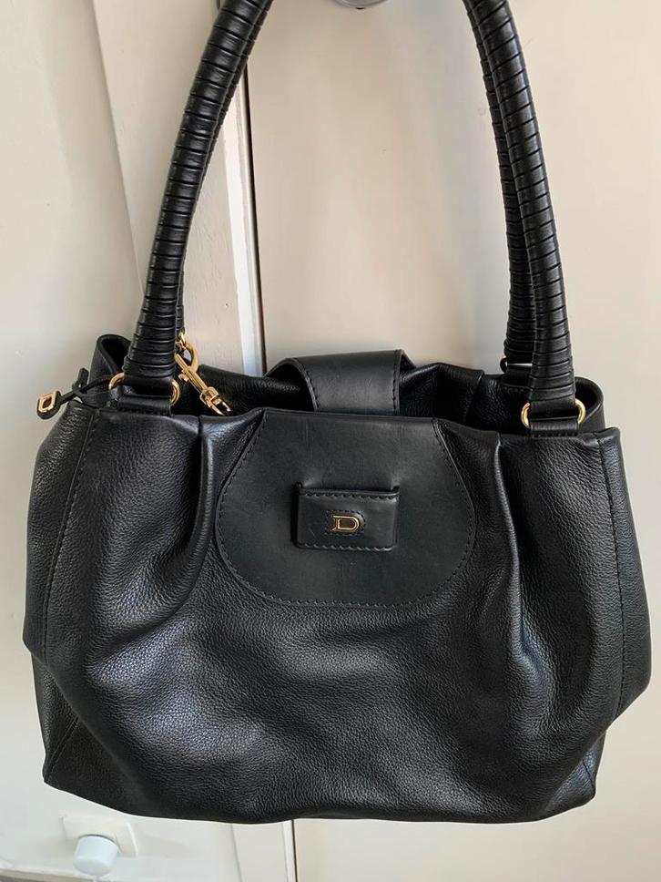 Hand-Schouder « DELVAUX CLAIR OBSCUR « met certificaat, Handtassen en Accessoires, Tassen | Damestassen, Zo goed als nieuw, Zwart