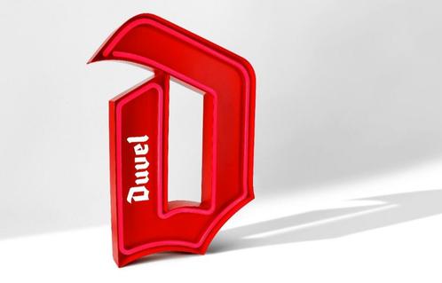 Neon publicitaire Duvel, Huis en Inrichting, Woonaccessoires | Krantenbakken en Lectuurbakken, Gebruikt, Ophalen