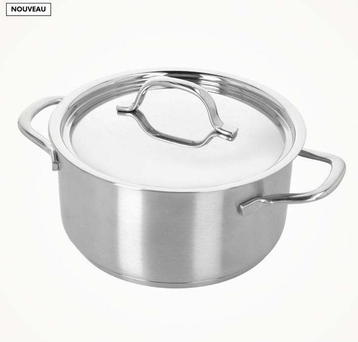 DEMEYERE Kookpot met bestek 18cm NIEUW, Huis en Inrichting, Keuken | Potten en Pannen, Nieuw, Kookpan of Snelkookpan, Inox, Inductieplaat