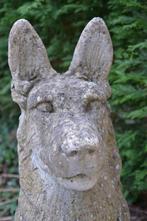 Vintage groot beeld van herdershond, Antiek en Kunst, Ophalen