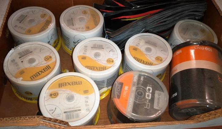 Partij Maxwell CD-R witte discs, geschikt om te bedrukken, Computers en Software, Beschrijfbare discs, Nieuw, Cd, Ophalen