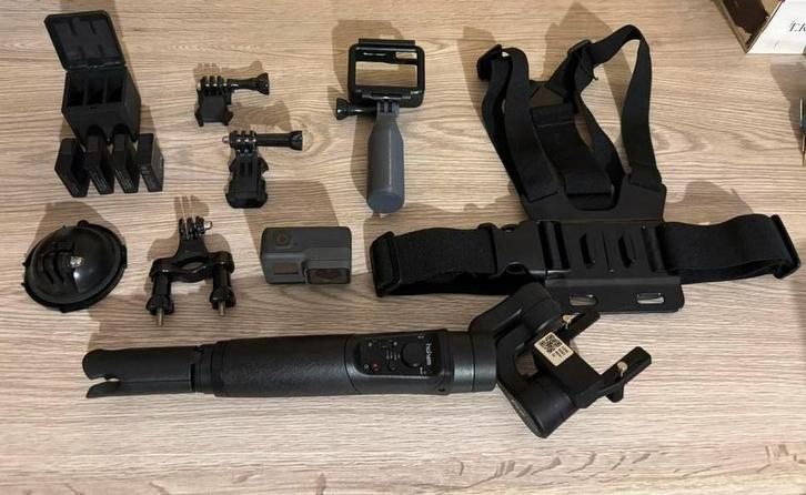 Gopro Hero 5 4K nieuwe staat! met Gimbal en accesoires, Audio, Tv en Foto, Videocamera's Digitaal, Zo goed als nieuw, Camera, Geheugenkaart