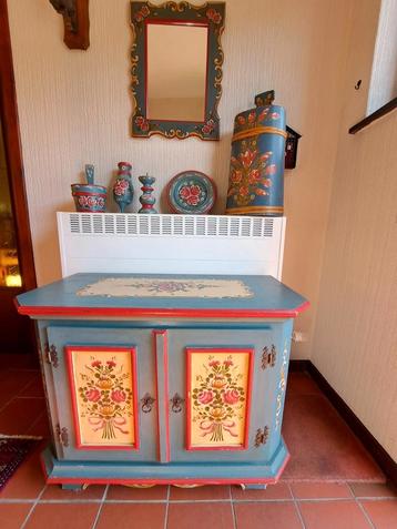 armoire peinte à la main avec miroir, accessoires porte-para, Avec porte(s), 25 à 50 cm, Romantisch, Comme neuf