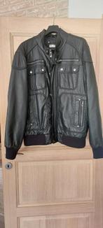 Zwarte vest lederlook, Kleding | Heren, Kostuums en vesten, Ophalen, Zwart, Zo goed als nieuw, Andere
