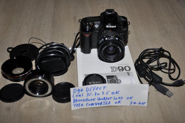 nikon (body defect) met lens en toebehoren, Audio, Tv en Foto, Fotocamera's Digitaal, Gebruikt, Spiegelreflex, Nikon, Ophalen of Verzenden