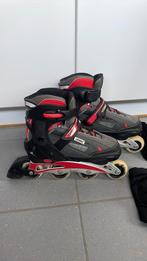 Rollerblades optimum maat 40-43 + bescherming, Sport en Fitness, Ophalen, Zo goed als nieuw, Bescherming