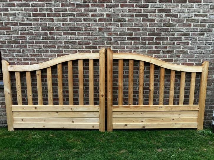 Houten poort, Tuin en Terras, Tuinpoorten, Zo goed als nieuw, Draaipoort, Hout, 100 tot 150 cm, 200 cm of meer, Ophalen