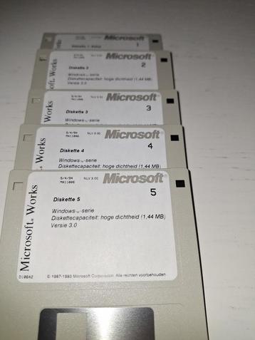 microsoft works versie 3.0 diskettes origineel beschikbaar voor biedingen