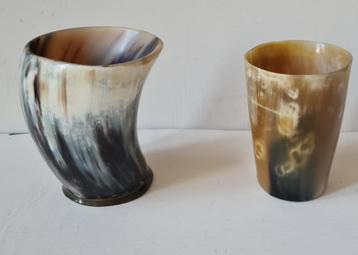 2 Vintage Schotse Viking bekers van hoorn beschikbaar voor biedingen