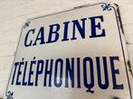 CABINE telefoon emaille reclame plaat, Ophalen of Verzenden