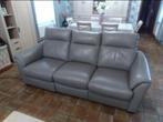 Salon en cuir (3+1)avec 2 relax électriques. COMME NEUF !, Ophalen, Zo goed als nieuw, Leer